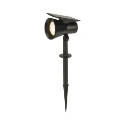 Prios LED-aurinkokeiluvalaisin Birko, korkeus 56 cm, musta, maapiikki