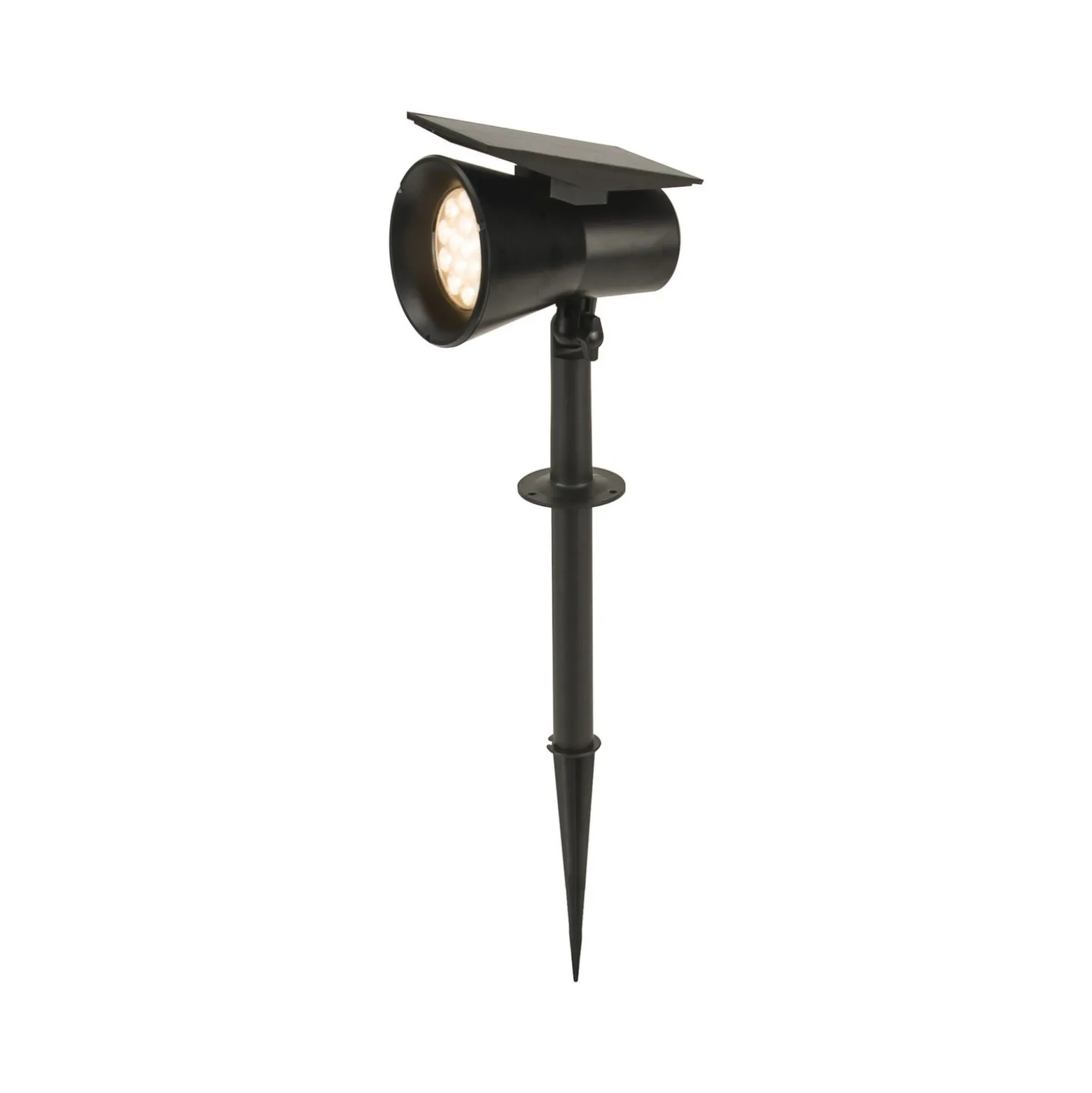 Prios LED-aurinkokeiluvalaisin Birko, korkeus 56 cm, musta, maapiikki