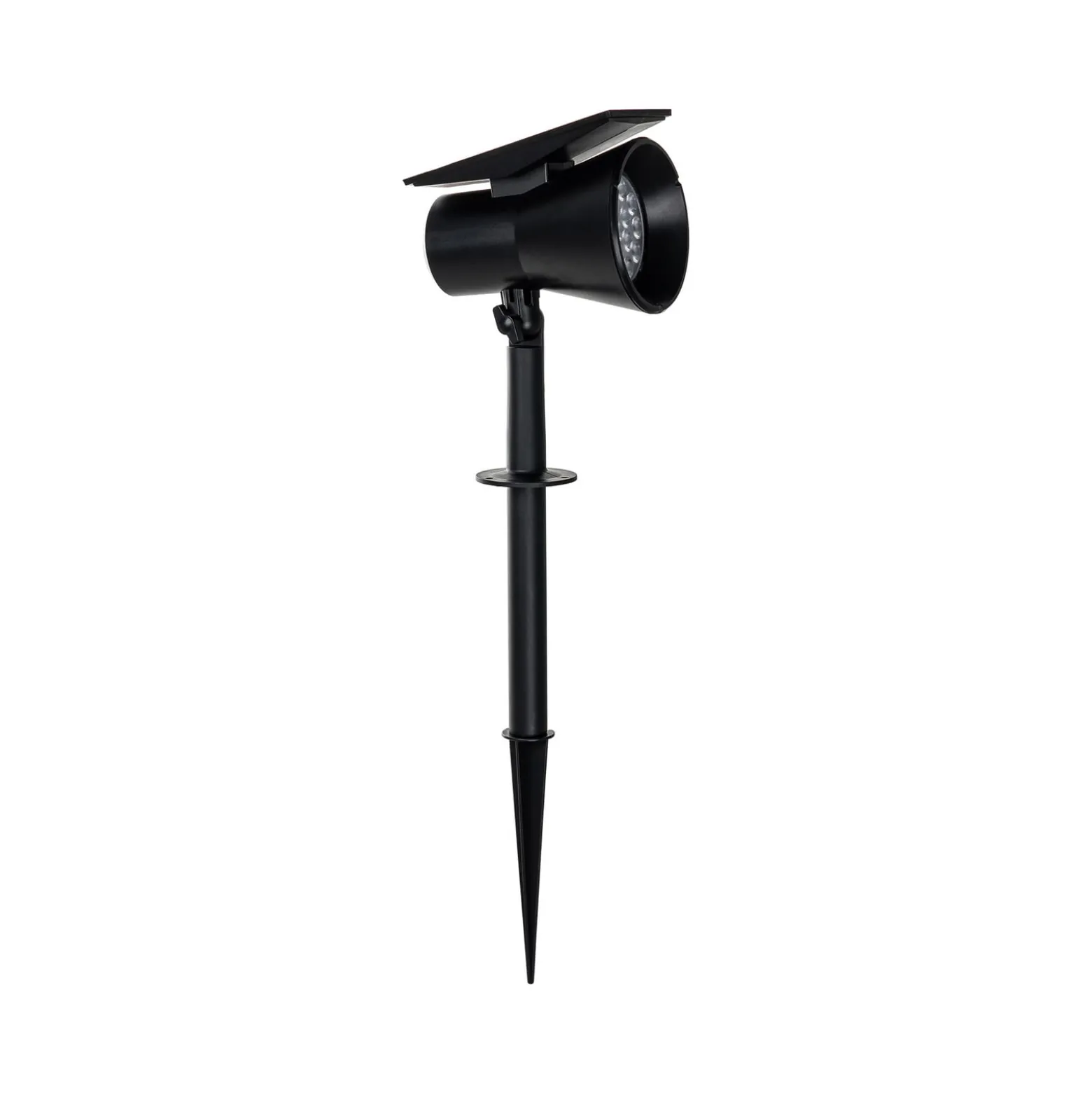 Prios LED-aurinkokeiluvalaisin Birko, korkeus 56 cm, musta, maapiikki