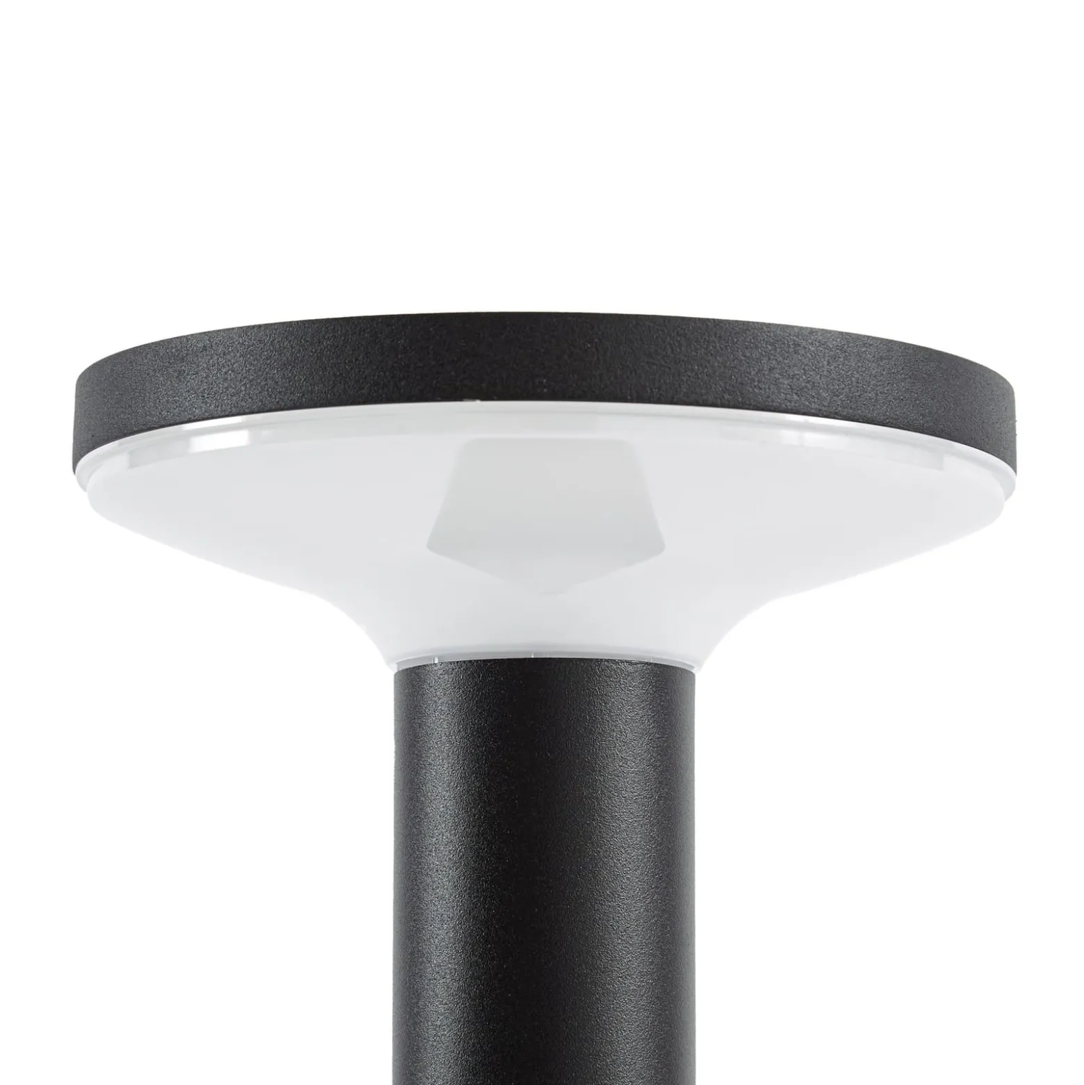 PRIOS LED-aurinkokäyttöinen jalkavalaisin Kalen, musta, 50 cm, liiketunnistin