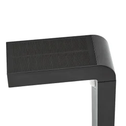 Prios LED-aurinkokäyttöinen pylväsvalaisin Aurino, musta, 75 cm, anturi