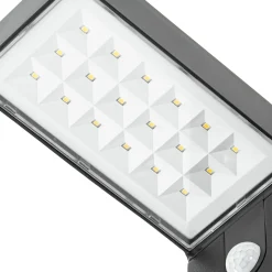 Prios LED-aurinkokäyttöinen pylväsvalaisin Aurino, musta, 75 cm, anturi