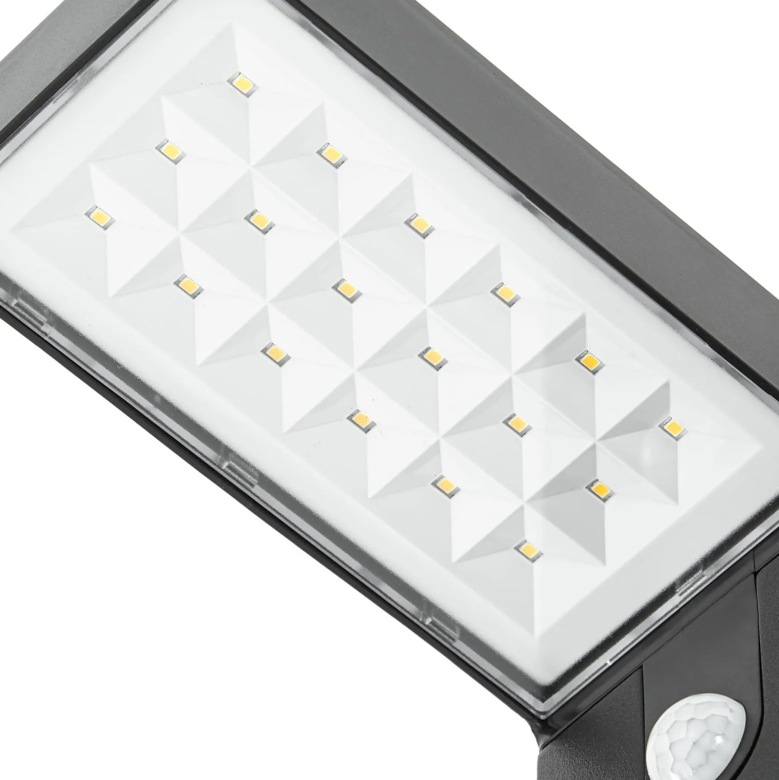 Prios LED-aurinkokäyttöinen pylväsvalaisin Aurino, musta, 75 cm, anturi