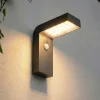 Prios LED-aurinkokäyttöinen seinävalaisin Aurino, musta, anturi, IP44