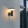 PRIOS LED-aurinkokäyttöinen seinävalaisin Kalen, 17 cm, musta, liiketunnistin