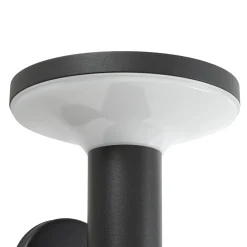 PRIOS LED-aurinkokäyttöinen seinävalaisin Kalen, 17 cm, musta, liiketunnistin