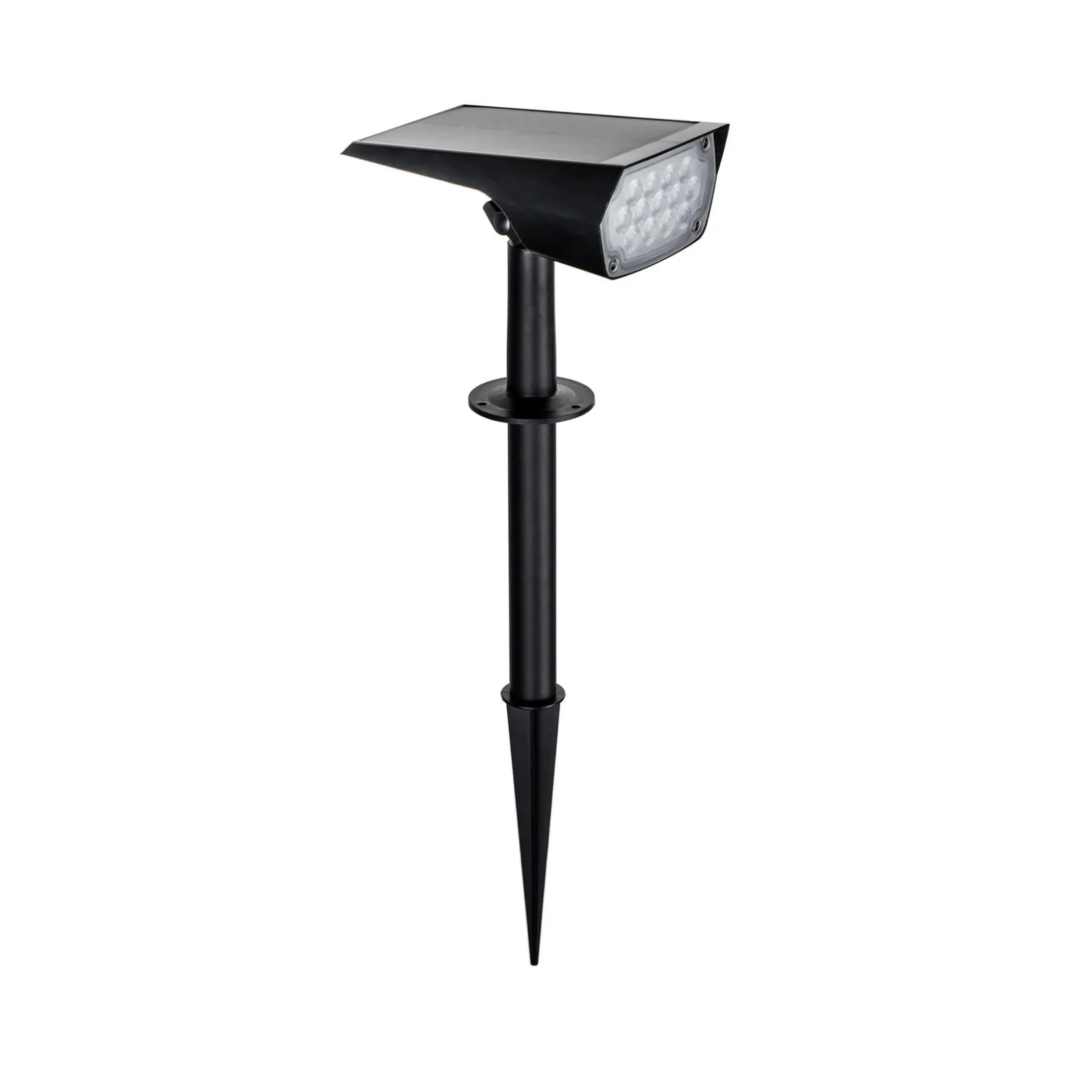 Prios LED-aurinkopistevalaisin Helier, 49 cm, musta, maapiikki
