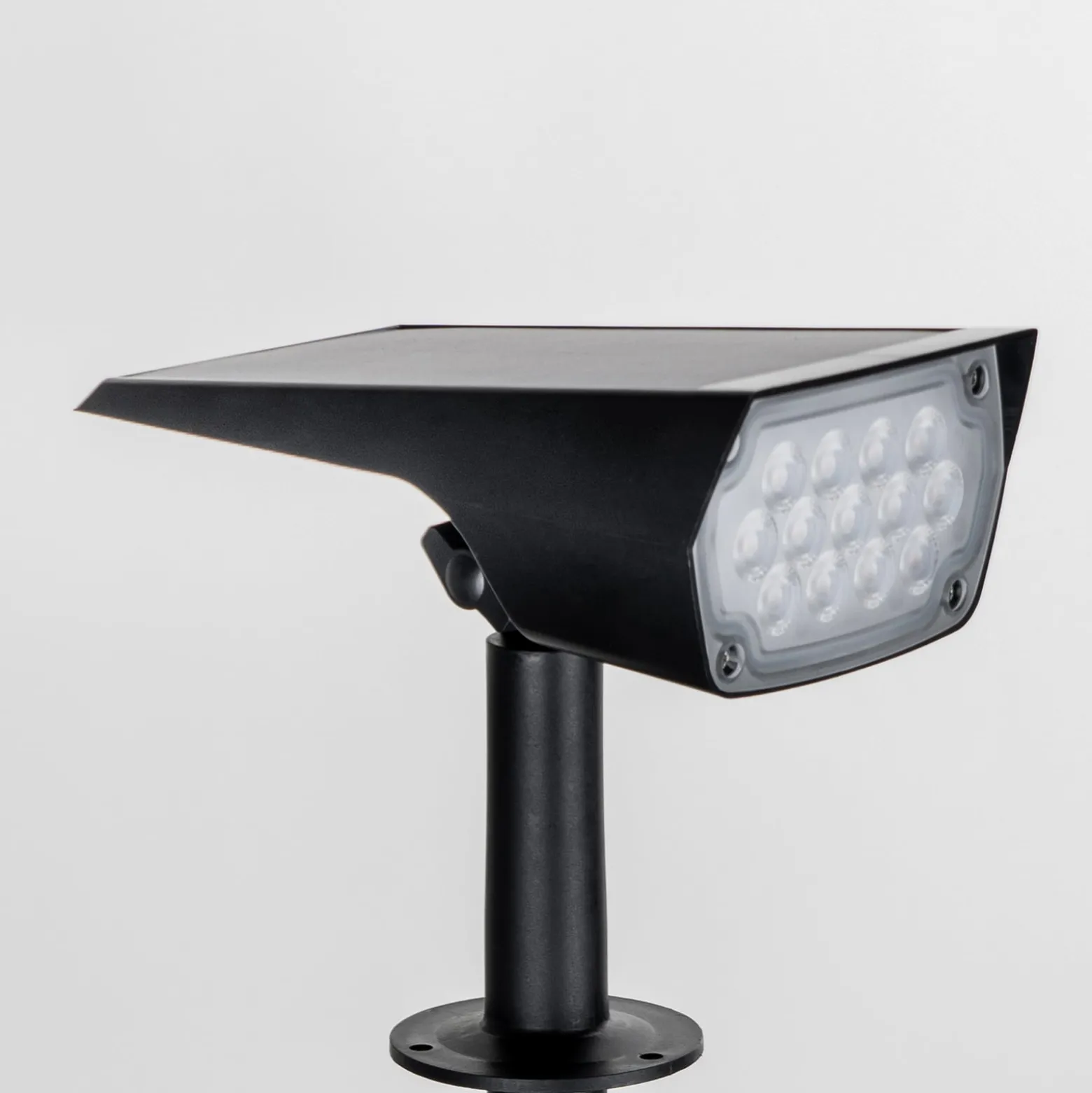 Prios LED-aurinkopistevalaisin Helier, 49 cm, musta, maapiikki