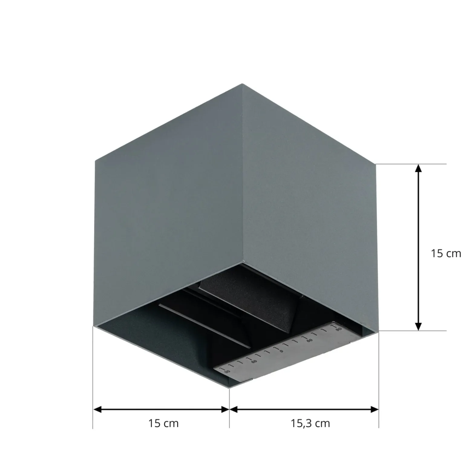 Prios LED-aurinkoseinävalaisin Lius, korkeus 15 cm, liiketunnistin