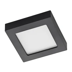 Prios LED-kattovalaisin Alette, musta, 12 W, CCT, himmennettävä