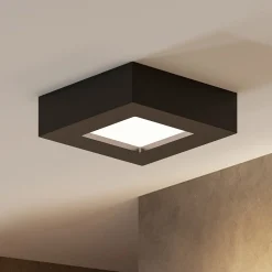 Prios LED-kattovalaisin Alette, musta, 6 W, CCT, himmennettävä