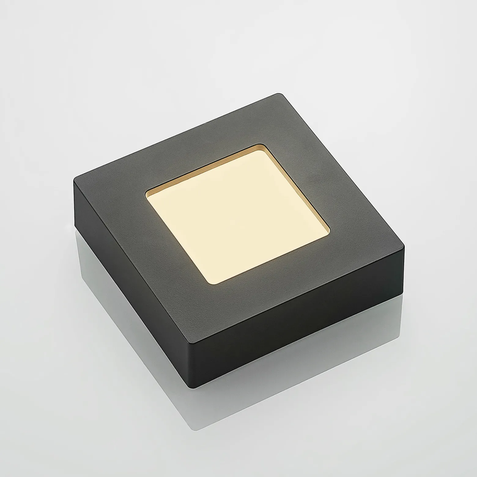 Prios LED-kattovalaisin Alette, musta, 6 W, CCT, himmennettävä
