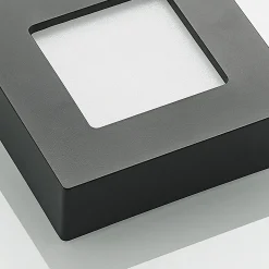 Prios LED-kattovalaisin Alette, musta, 6 W, CCT, himmennettävä