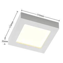 Prios LED-kattovalaisin Alette, valkoinen, 17,2 cm, himmennettävä
