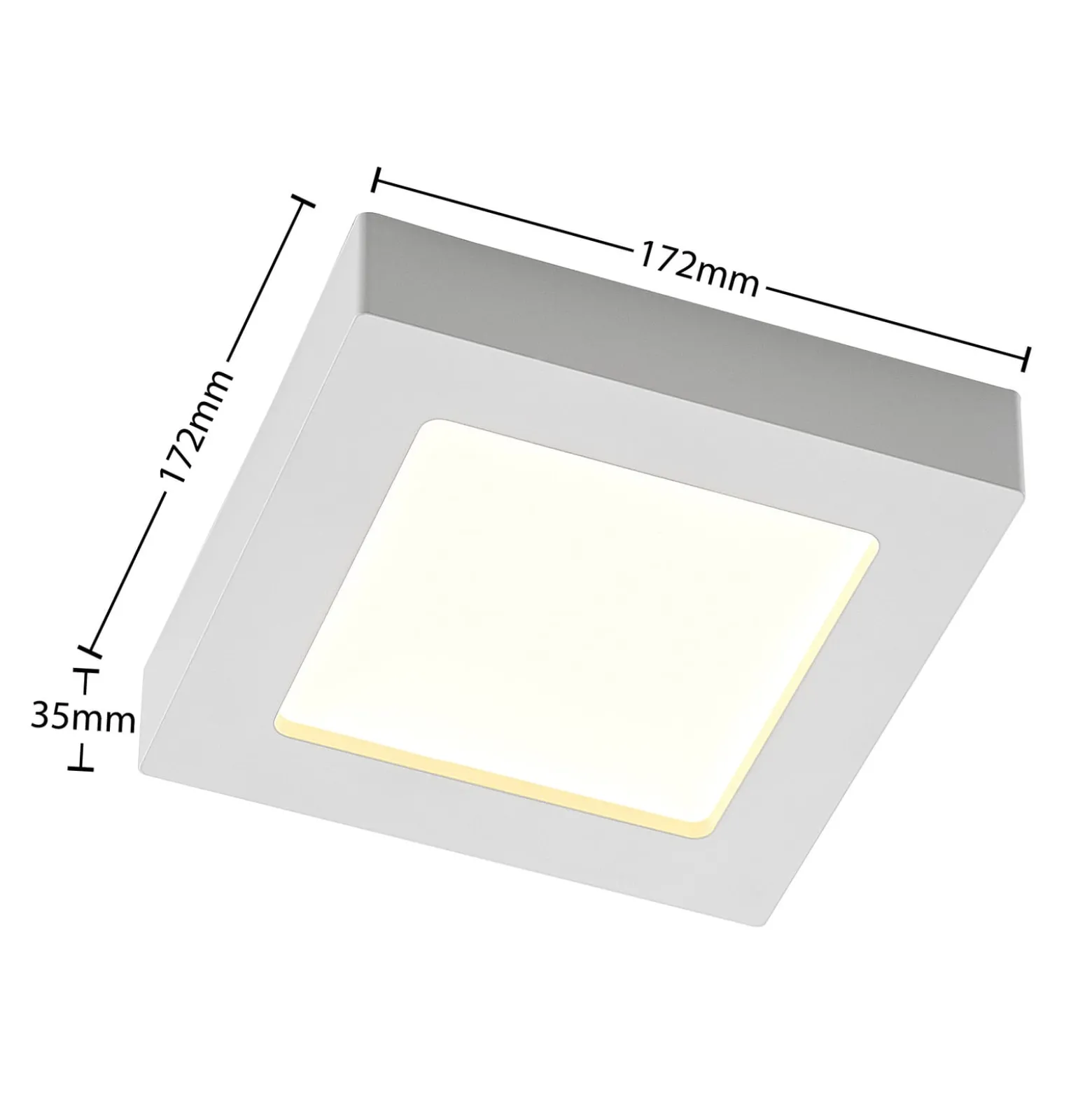 Prios LED-kattovalaisin Alette, valkoinen, 17,2 cm, himmennettävä