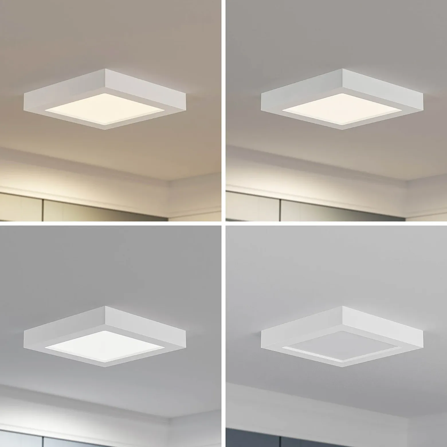 Prios LED-kattovalaisin Alette, valkoinen, 22,7 cm, 18W, himmennettävä