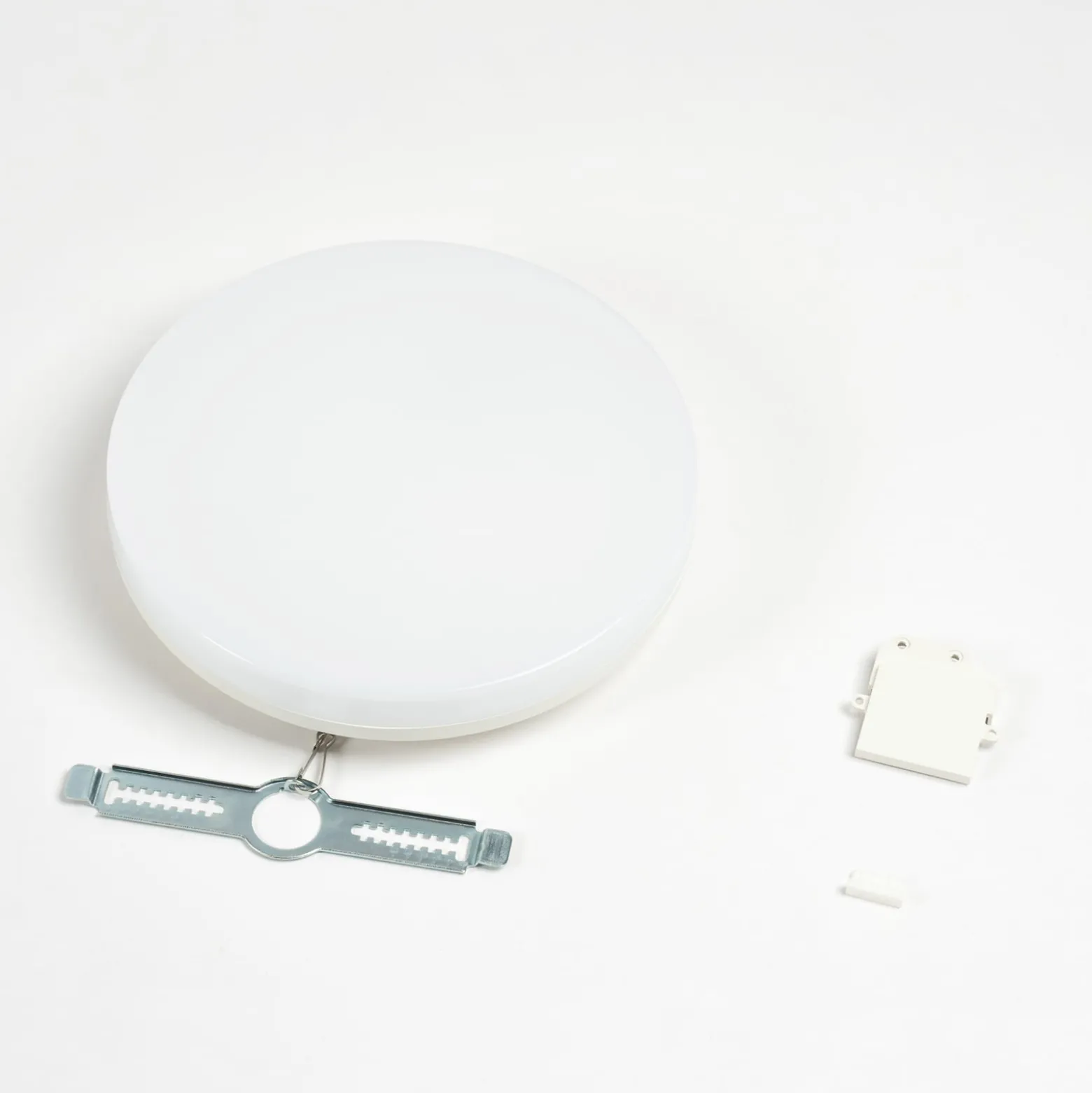 Prios LED-kattovalaisin Artin, Ø 33 cm, valkoinen, CCT, IP65