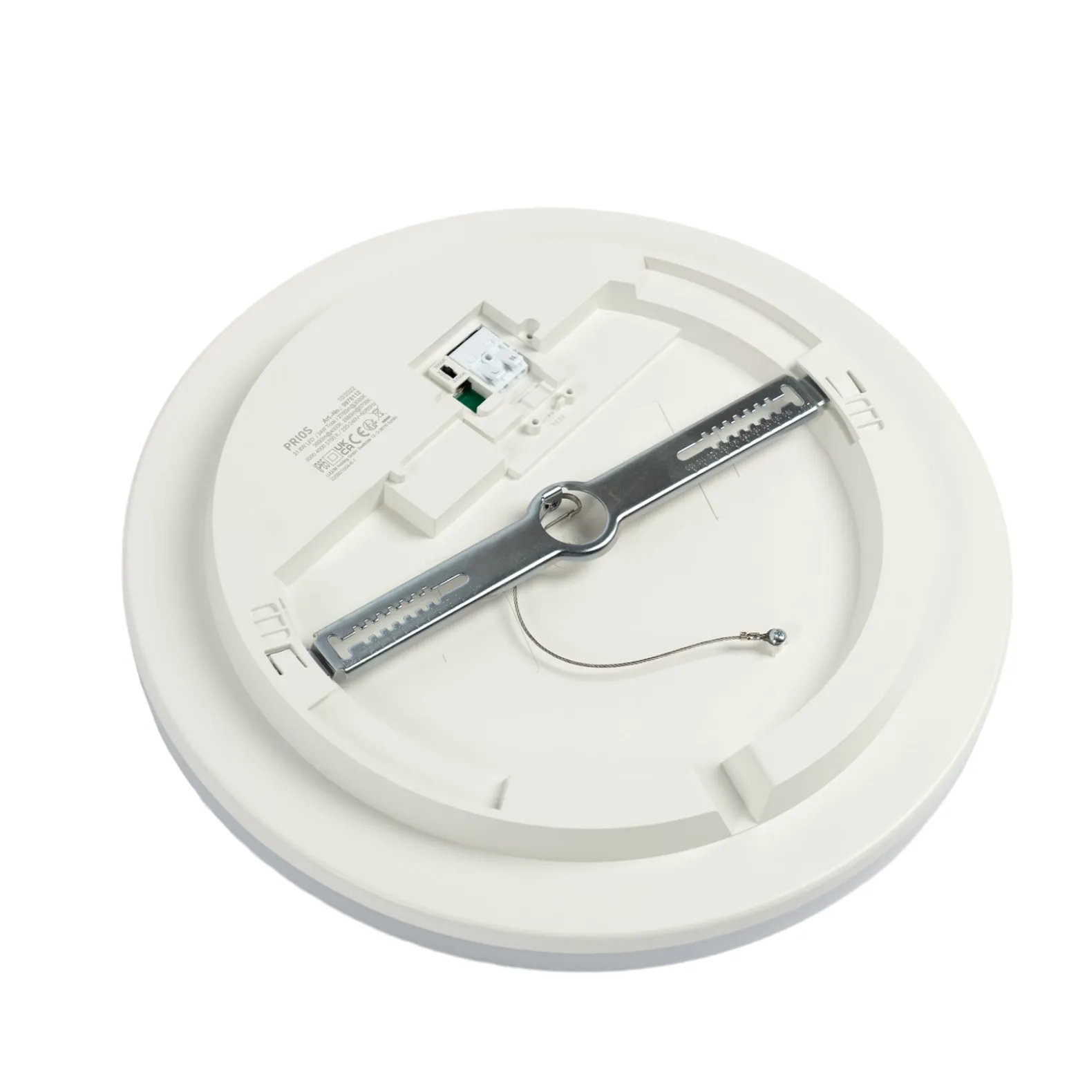 Prios LED-kattovalaisin Artin, Ø 33 cm, valkoinen, CCT, IP65