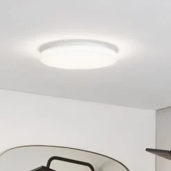 Prios LED-kattovalaisin Artin, Ø 33 cm, valkoinen, CCT, IP65