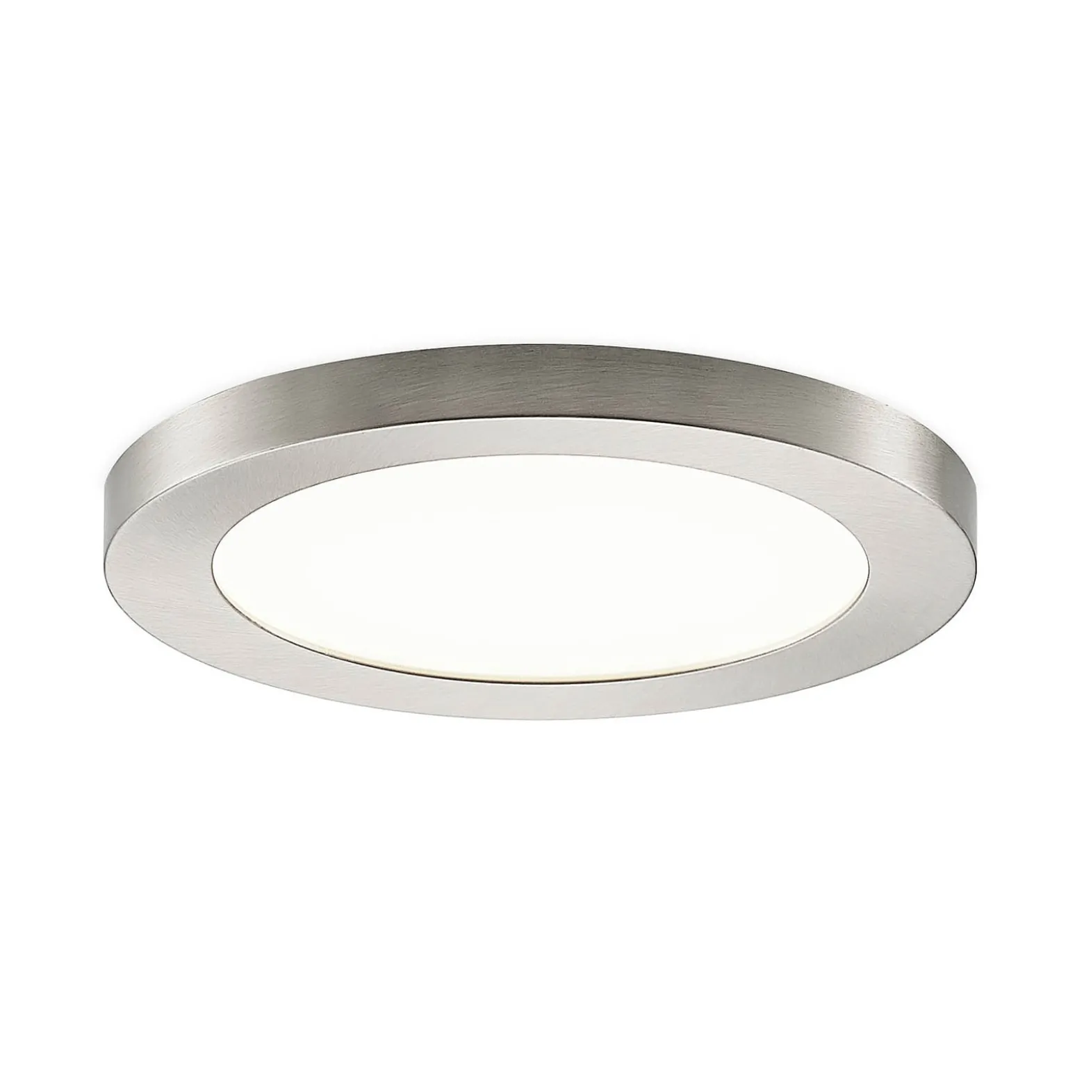 Prios LED-kattovalaisin Aureka, Ø 23 cm, hopea, metallia