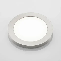 Prios LED-kattovalaisin Aureka, Ø 23 cm, hopea, metallia