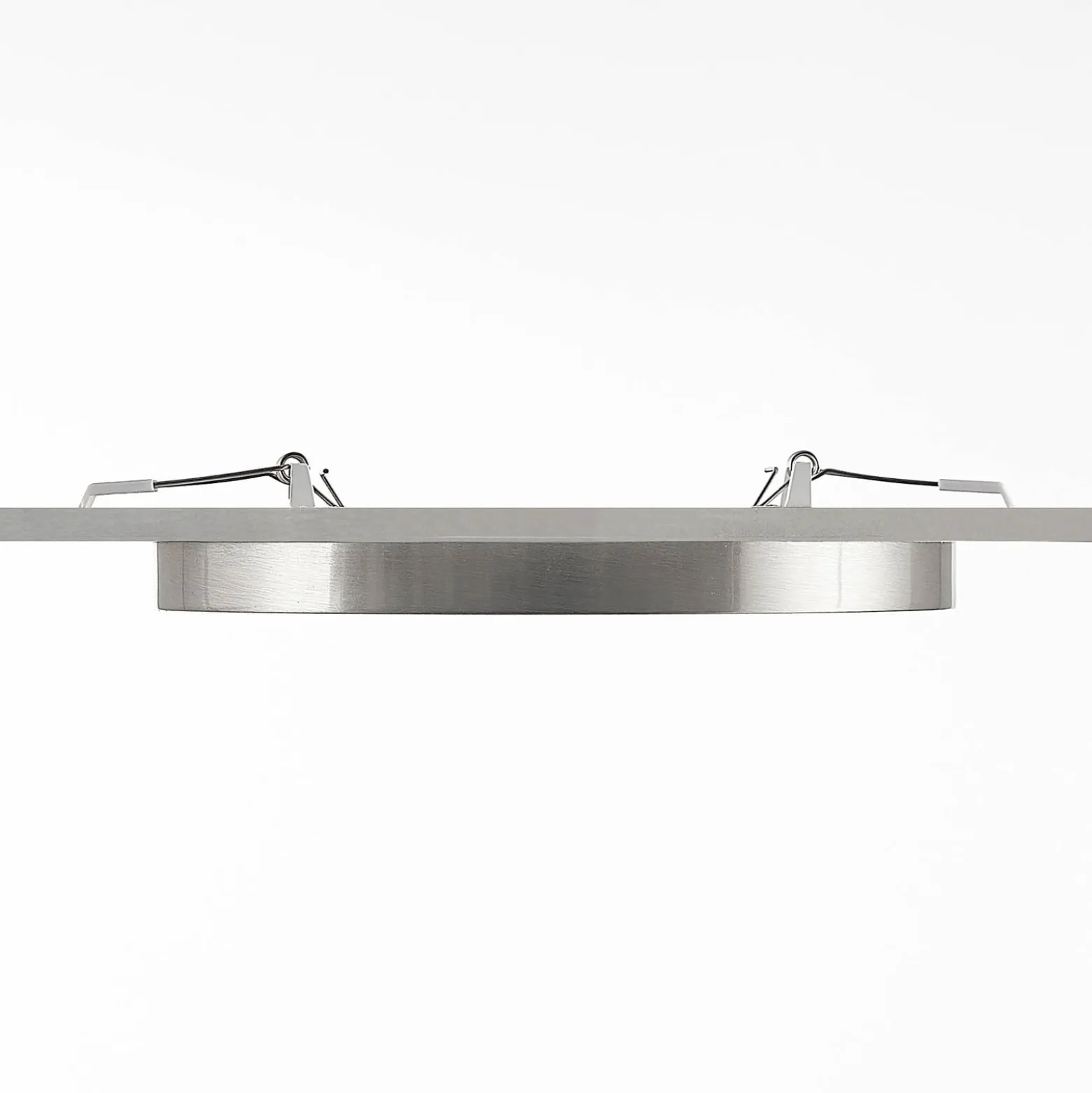Prios LED-kattovalaisin Aureka, Ø 23 cm, hopea, metallia