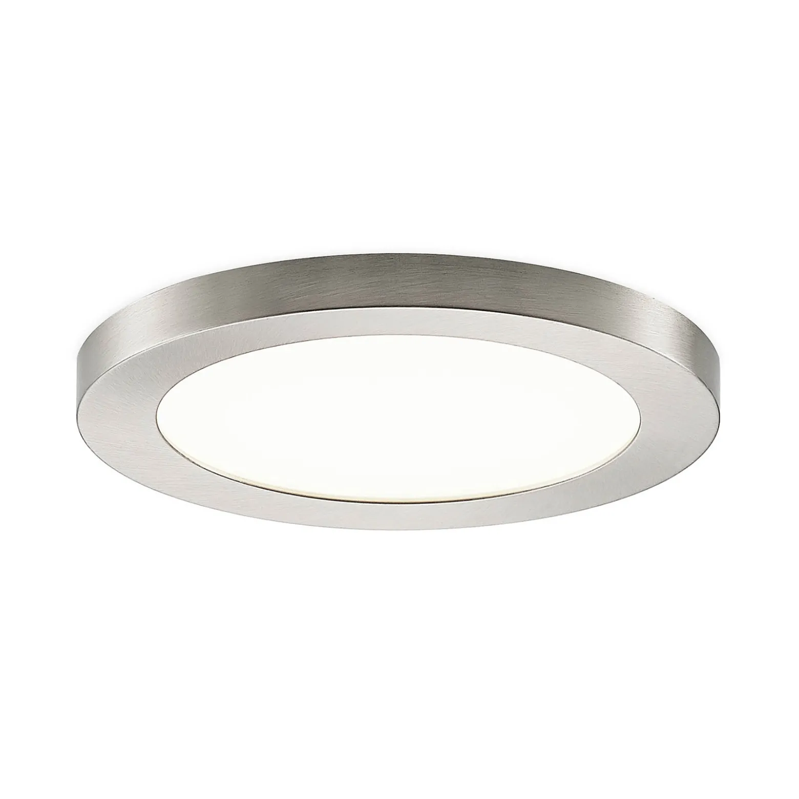 Prios LED-kattovalaisin Aureka, Ø 23 cm, hopea, metallia