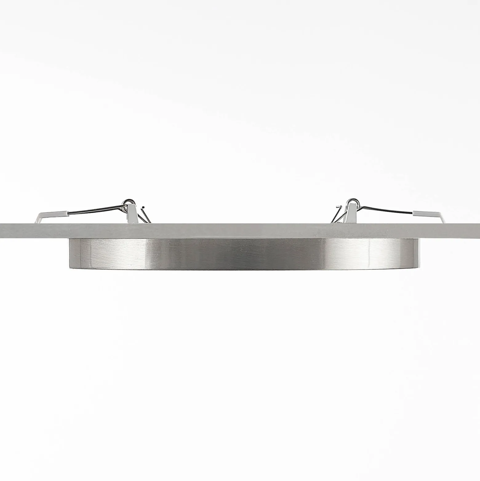 Prios LED-kattovalaisin Aureka, Ø 23 cm, hopea, metallia