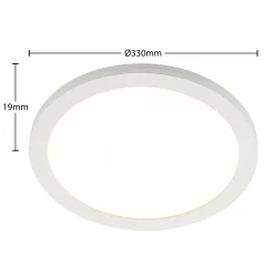Prios LED-kattovalaisin Aureka, 2 kpl, sensori, Ø 33 cm, valkoinen