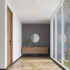Prios LED-kattovalaisin Aureka, 2 kpl, sensori, Ø 33 cm, valkoinen