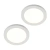 Prios LED-kattovalaisin Aureka, 2 kpl, sensori, Ø 23 cm, valkoinen