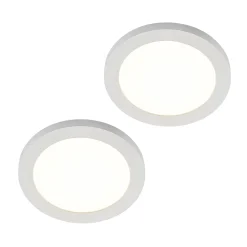 Prios LED-kattovalaisin Aureka, 2 kpl, sensori, Ø 23 cm, valkoinen