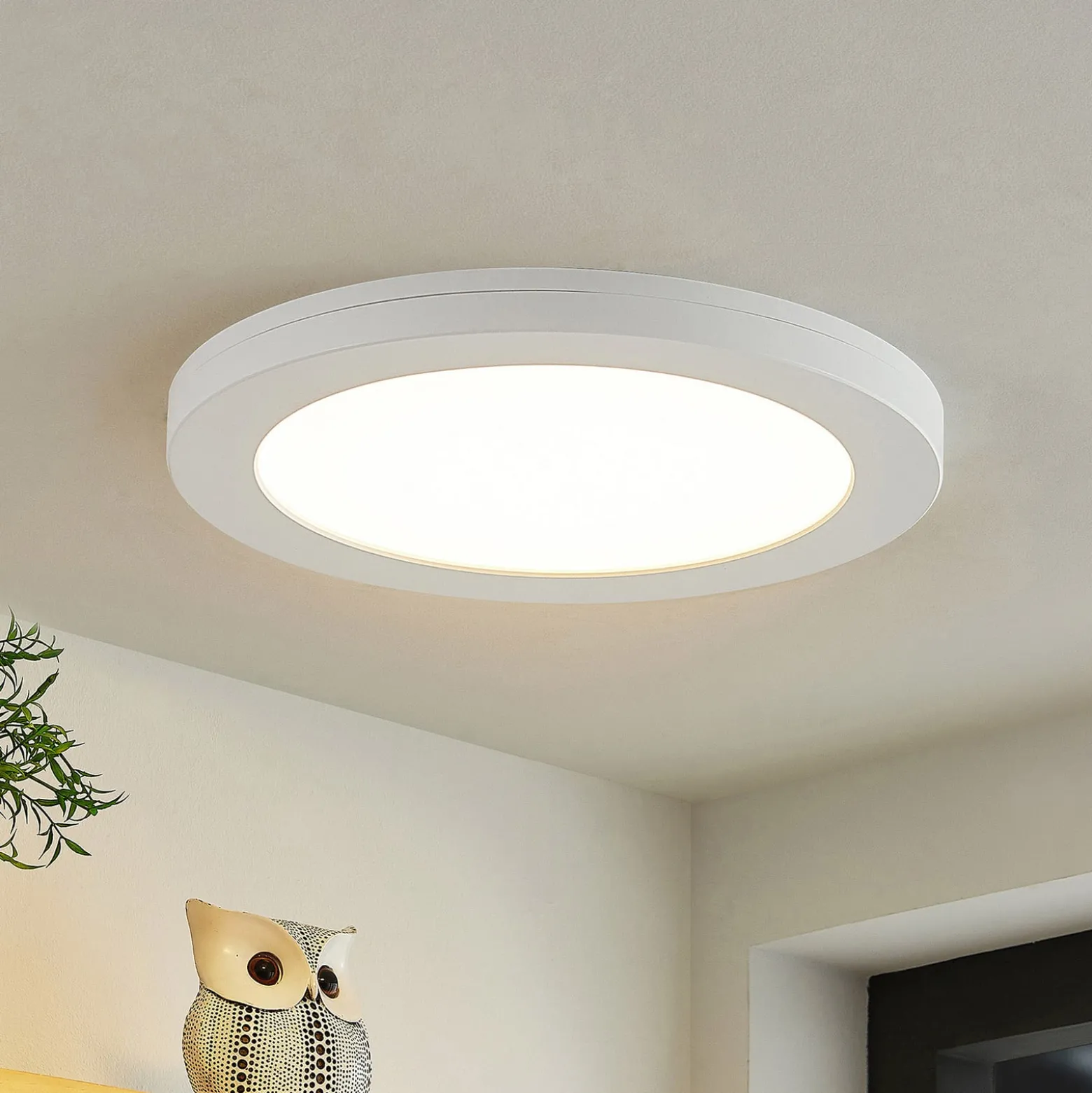 Prios LED-kattovalaisin Aureka, 2 kpl, sensori, Ø 23 cm, valkoinen