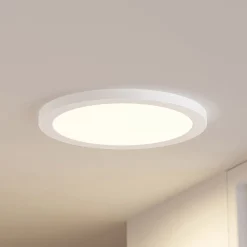 Prios LED-kattovalaisin Aureka, liiketunnistin, Ø 33 cm, valkoinen
