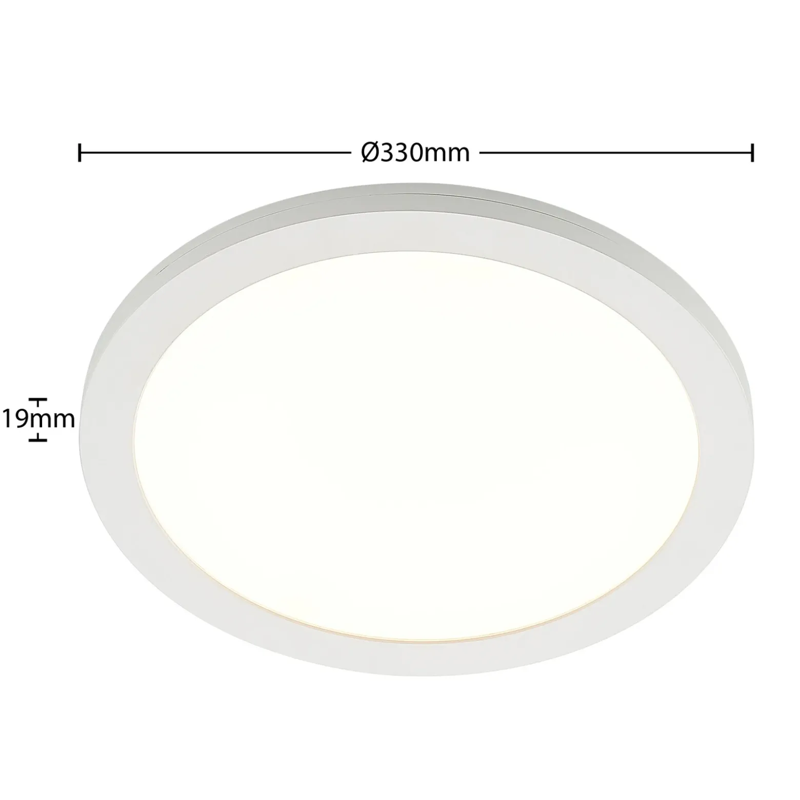 Prios LED-kattovalaisin Aureka, liiketunnistin, Ø 33 cm, valkoinen