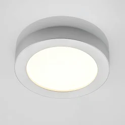 Prios LED-kattovalaisin Edwina, hopea, 23 cm, CCT, IP44