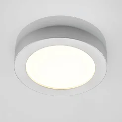 Prios LED-kattovalaisin Edwina, hopea, 23 cm, CCT, IP44