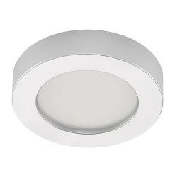 Prios LED-kattovalaisin Edwina, hopea, 18 cm, CCT, IP44