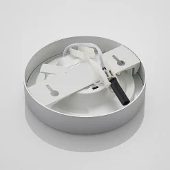 Prios LED-kattovalaisin Edwina, hopea, 18 cm, CCT, IP44
