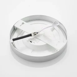 Prios LED-kattovalaisin Edwina, hopea, 25 cm, CCT, IP44