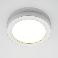 Prios LED-kattovalaisin Edwina, hopea, 25 cm, CCT, IP44