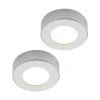 Prios LED-kattovalaisin Edwina, hopea, 12 cm, 2 kpl sarja