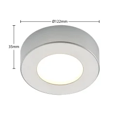 Prios LED-kattovalaisin Edwina, hopea, 12 cm, 2 kpl sarja