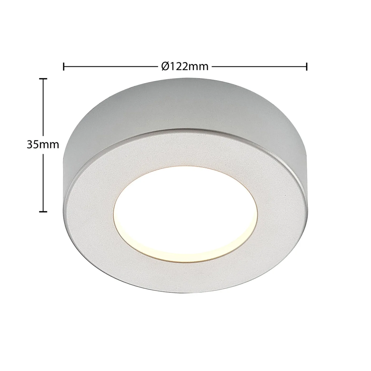 Prios LED-kattovalaisin Edwina, hopea, 12 cm, 10 kpl sarja