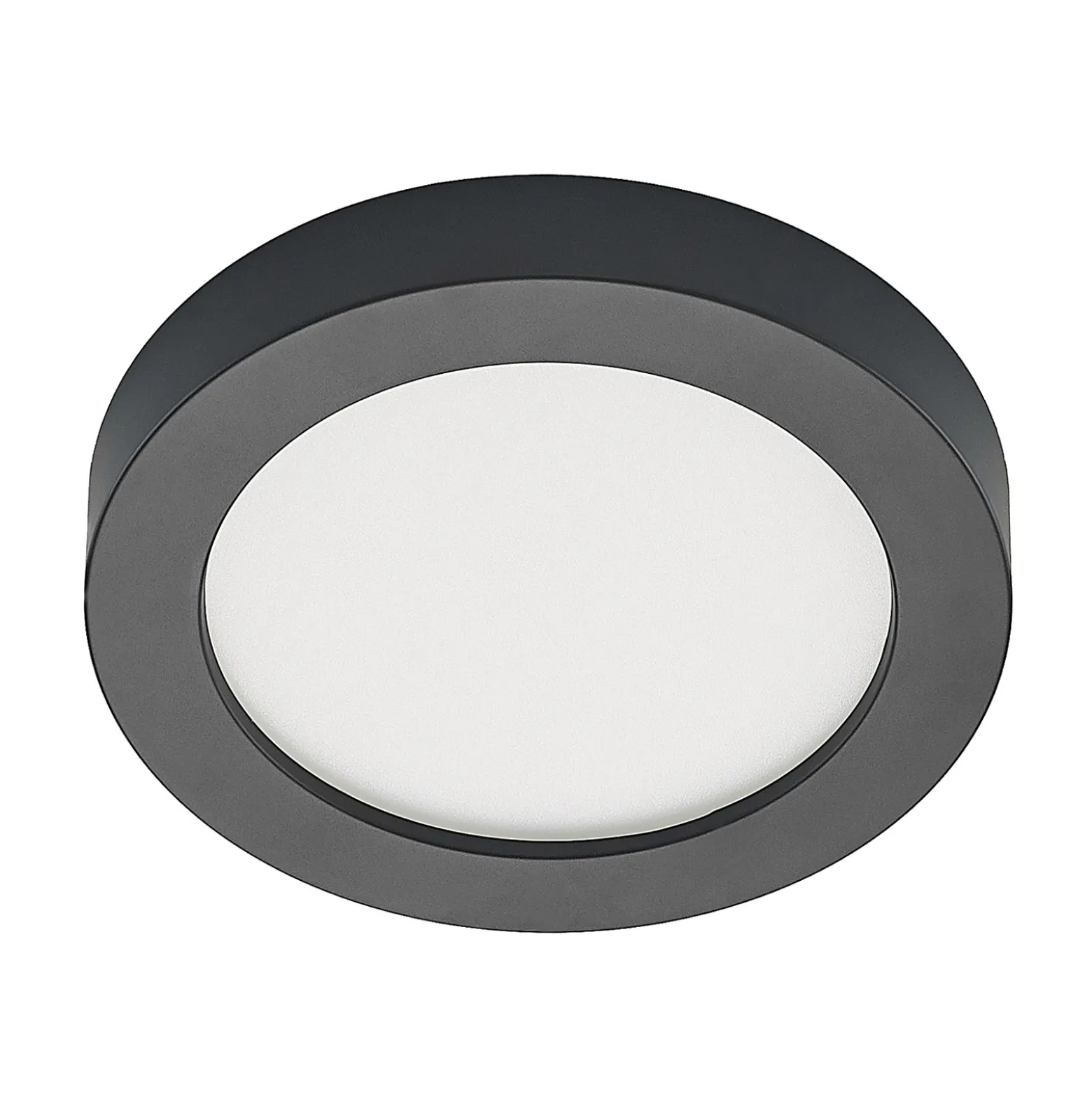 Prios LED-kattovalaisin Edwina, musta, 23 cm, CCT, IP44