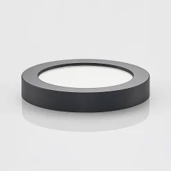 Prios LED-kattovalaisin Edwina, musta, 23 cm, CCT, IP44