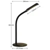 Prios LED ladattava pöytävalaisin Opira, musta, USB, kosketus himmennin