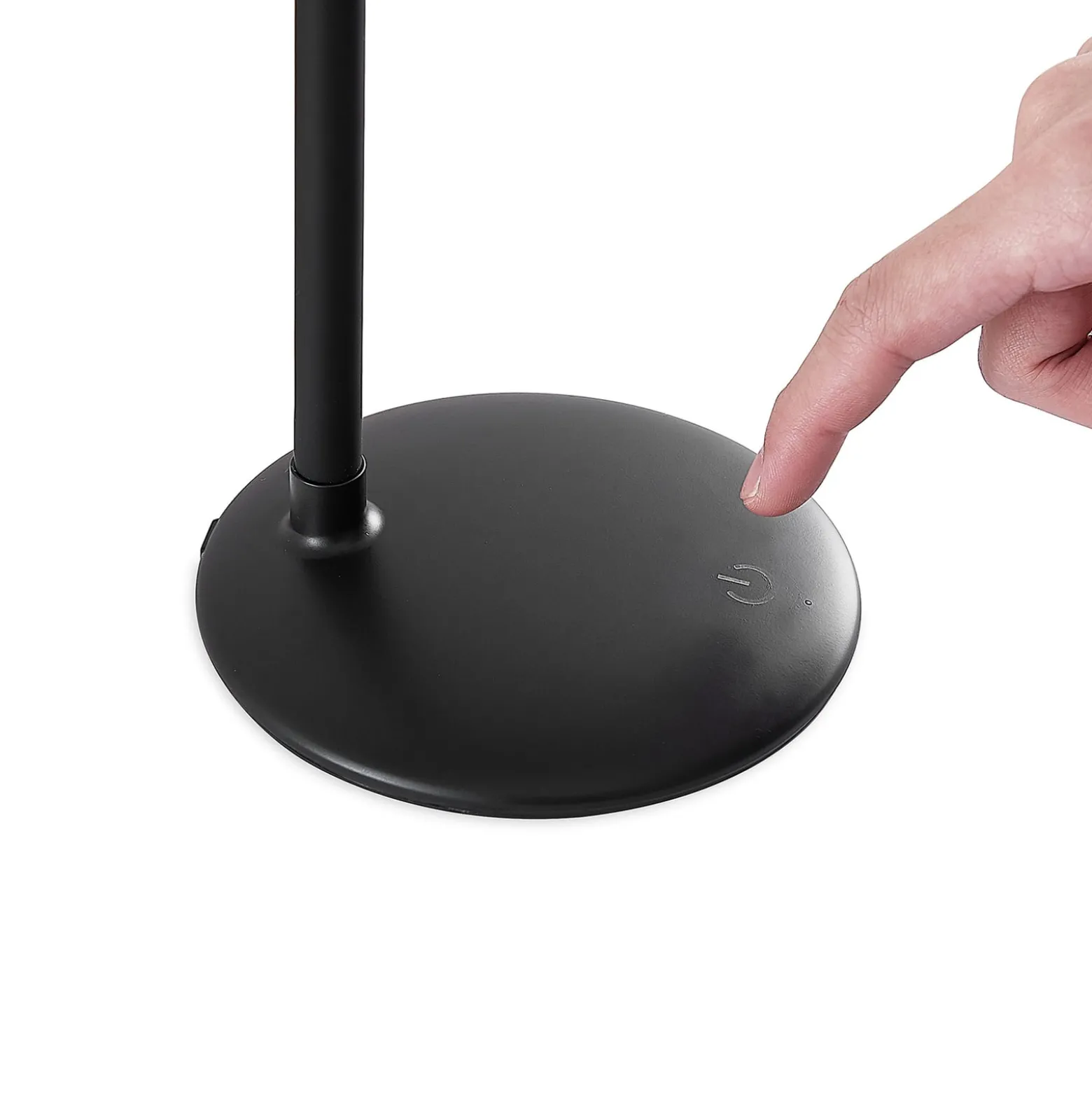 Prios LED ladattava pöytävalaisin Opira, musta, USB, kosketus himmennin
