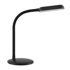 Prios LED ladattava pöytävalaisin Opira, musta, USB, kosketus himmennin