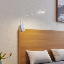 Prios LED-puristinvalaisin Harumi, valkoinen, ladattava akku, USB, 51 cm korkea